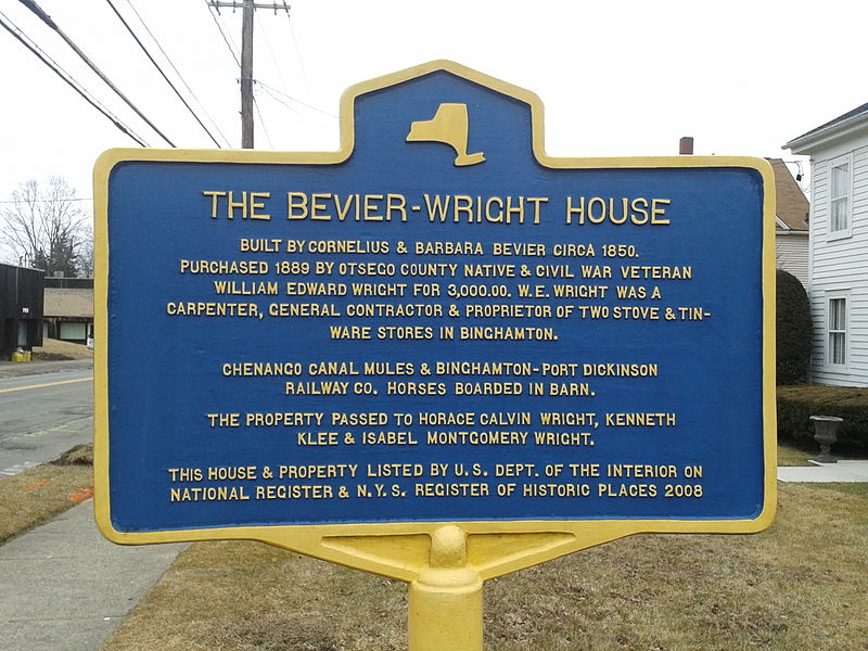 Bevier Wright House Sign
