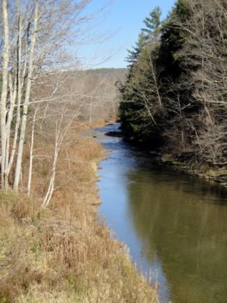 A meandering creek in the Town of Barker exemplifies the natural beauty and resources of the Heritage Area.